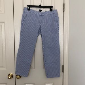 J. Crew city fit seersucker capris